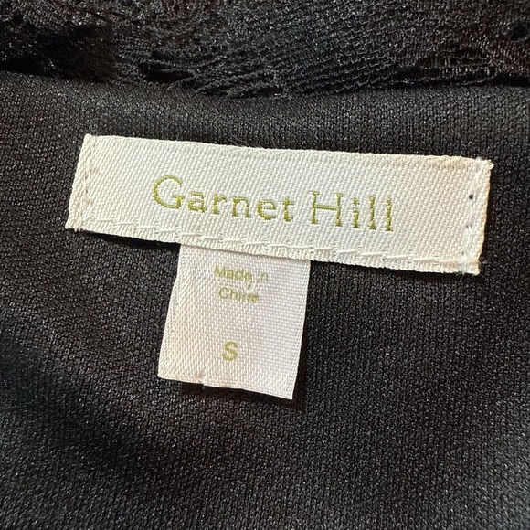 Garnet Hill Babydoll Dress S Sheer Lace Overlay Bow Tie Whimsigoth Dark Fairy - Picture 10 of 12